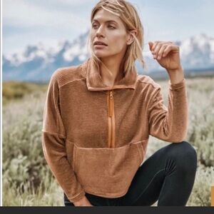 CAMEL FLEECE PRANA QUARTER ZIP